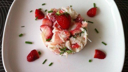 Recette: crabe des neiges et fraises - Image
